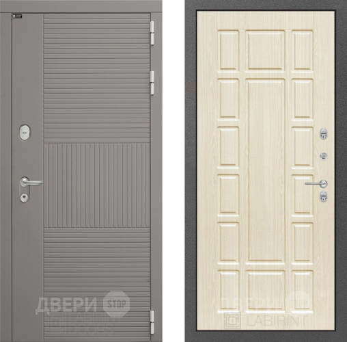 Входная металлическая Дверь Лабиринт (LABIRINT) Формо 12 Беленый дуб в Черноголовке