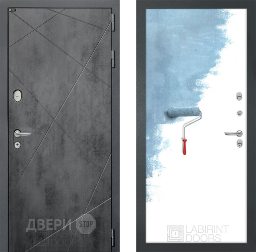 Входная металлическая Дверь Лабиринт (LABIRINT) Лофт 28 Под покраску в Черноголовке
