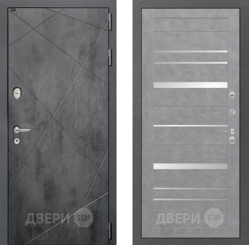 Входная металлическая Дверь Лабиринт (LABIRINT) Лофт 20 Бетон светлый в Черноголовке