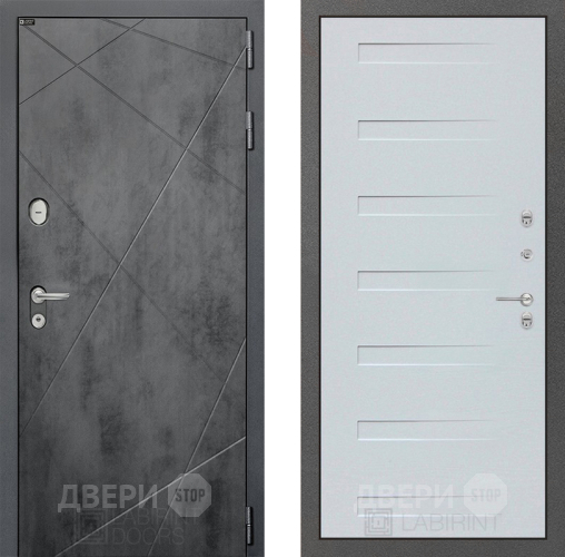Дверь Лабиринт (LABIRINT) Лофт 14 Дуб кантри белый горизонтальный в Черноголовке
