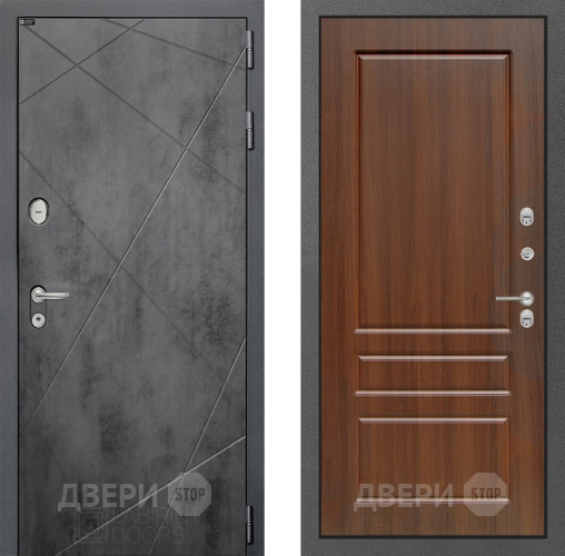 Входная металлическая Дверь Лабиринт (LABIRINT) Лофт 03 Орех бренди в Черноголовке