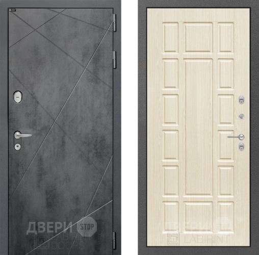 Входная металлическая Дверь Лабиринт (LABIRINT) Лофт 12 Беленый дуб в Черноголовке
