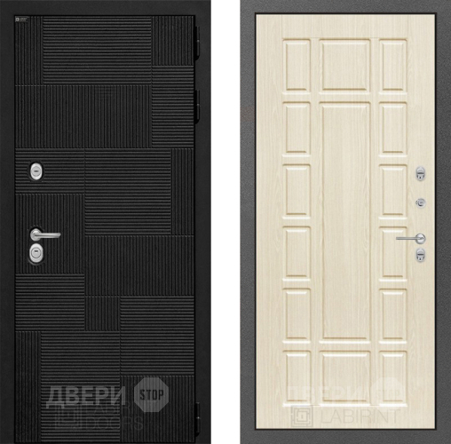 Входная металлическая Дверь Лабиринт (LABIRINT) Pazl 12 Беленый дуб в Черноголовке