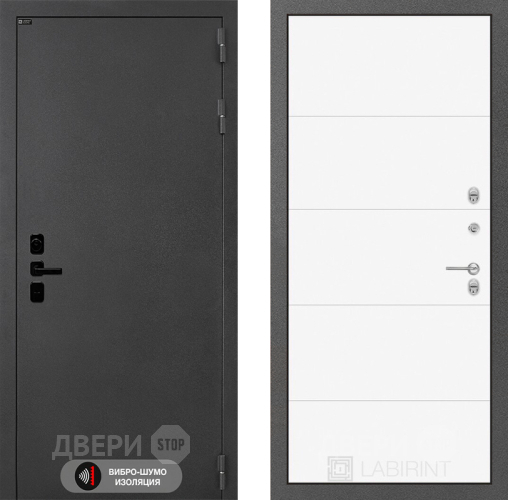 Дверь Лабиринт (LABIRINT) Acustic 13 Белый софт в Черноголовке