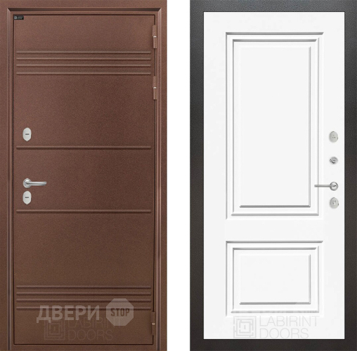 Дверь Лабиринт (LABIRINT) Термо Лайт 26 Белый (RAL-9003) в Черноголовке