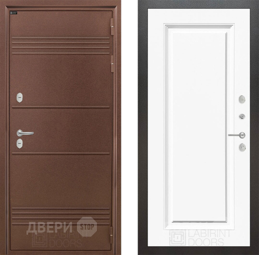 Дверь Лабиринт (LABIRINT) Термо Лайт 27 Белый (RAL-9003) в Черноголовке