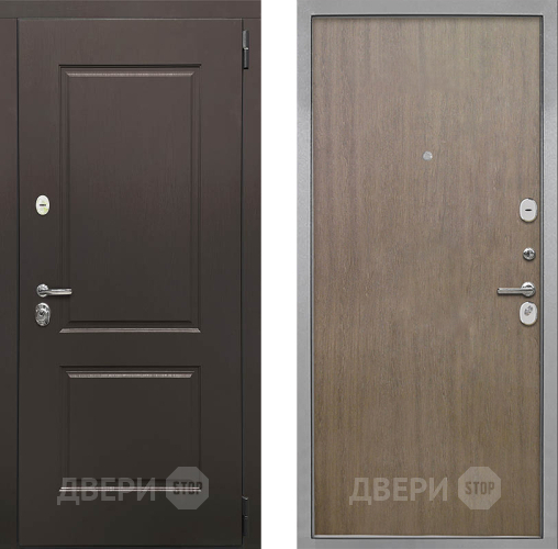 Входная металлическая Дверь Интекрон (INTECRON) Кампо Гладкая шпон Венге коричневый в Черноголовке