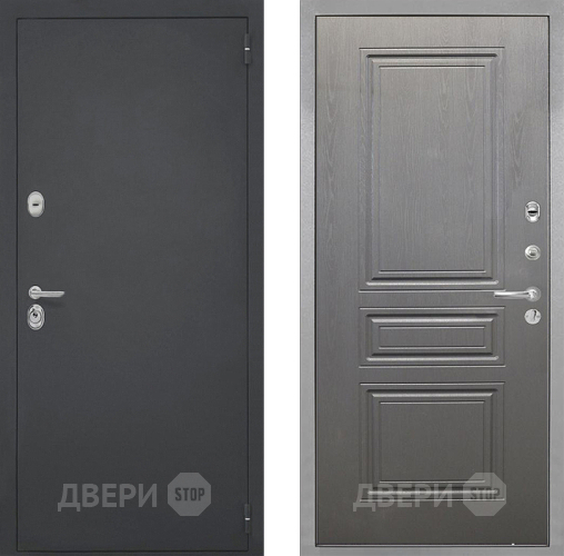 Входная металлическая Дверь Интекрон (INTECRON) Гектор ФЛ-243 Графит вуд дуб в Черноголовке