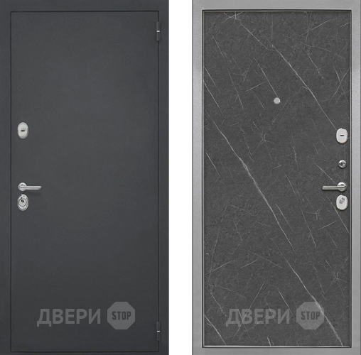 Входная металлическая Дверь Интекрон (INTECRON) Гектор Гладкая Гранит лава оникс в Черноголовке