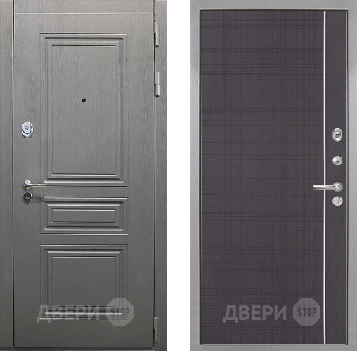 Входная металлическая Дверь Интекрон (INTECRON) Брайтон Графит В-07 с молдингом Венге в Черноголовке