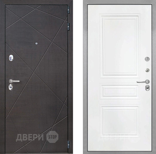 Входная металлическая Дверь Интекрон (INTECRON) Сенатор Лучи ФЛ-243 Белый матовый в Черноголовке