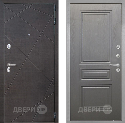 Входная металлическая Дверь Интекрон (INTECRON) Сенатор Лучи ФЛ-243 Графит вуд дуб в Черноголовке