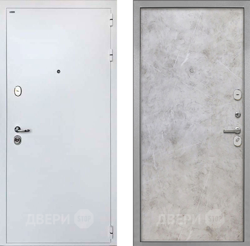 Входная металлическая Дверь Интекрон (INTECRON) Колизей White Гладкая Мрамор светлый в Черноголовке