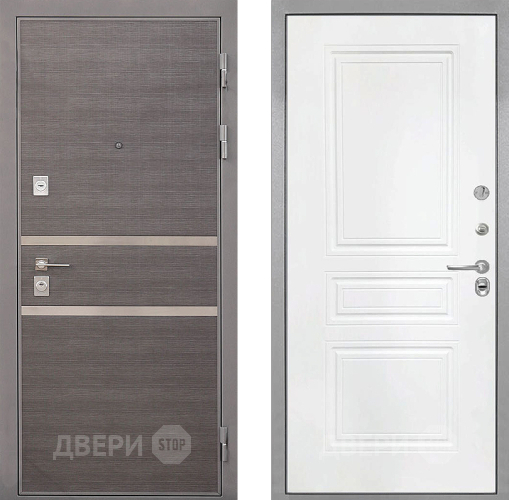Входная металлическая Дверь Интекрон (INTECRON) Неаполь ФЛ-243 Белый матовый в Черноголовке