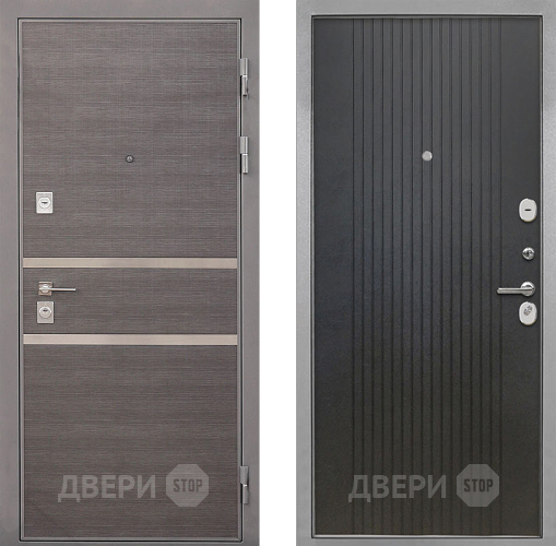 Входная металлическая Дверь Интекрон (INTECRON) Неаполь ФЛ-295 Лофт черный в Черноголовке