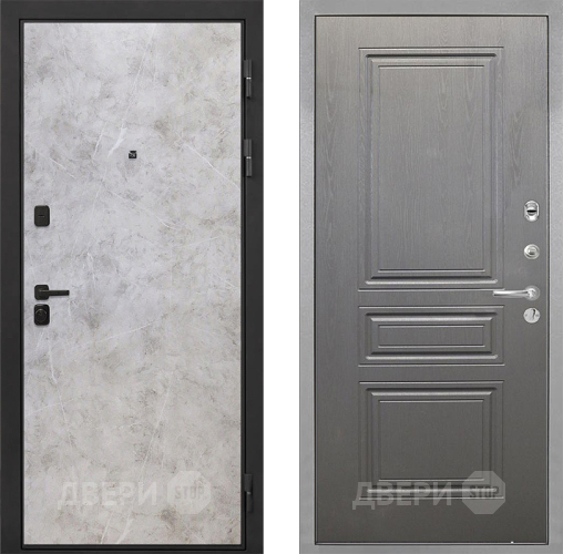 Входная металлическая Дверь Интекрон (INTECRON) Профит Black Мрамор Светлый ФЛ-243 Графит вуд дуб в Черноголовке