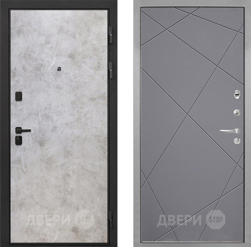 Входная металлическая Дверь Интекрон (INTECRON) Профит Black Мрамор Светлый Лучи-М Графит софт в Черноголовке