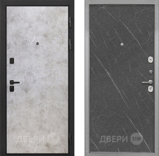 Входная металлическая Дверь Интекрон (INTECRON) Профит Black Мрамор Светлый Гладкая Гранит лава оникс в Черноголовке