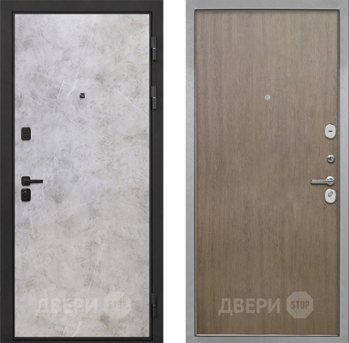 Входная металлическая Дверь Интекрон (INTECRON) Профит Black Мрамор Светлый Гладкая шпон Венге коричневый в Черноголовке