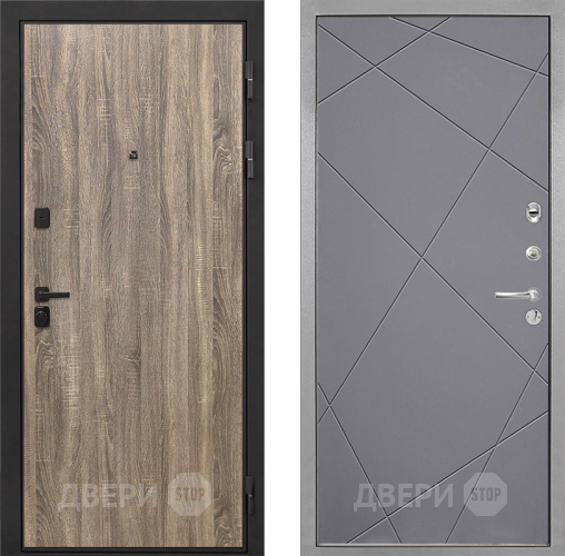 Входная металлическая Дверь Интекрон (INTECRON) Профит Black Дуб Турин Лучи-М Графит софт в Черноголовке