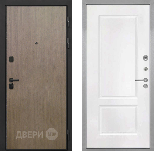 Входная металлическая Дверь Интекрон (INTECRON) Профит Black Венге Коричневый КВ-2 Белый матовый в Черноголовке