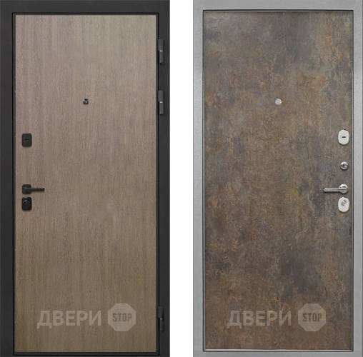 Входная металлическая Дверь Интекрон (INTECRON) Профит Black Венге Коричневый Гладкая Гранж в Черноголовке