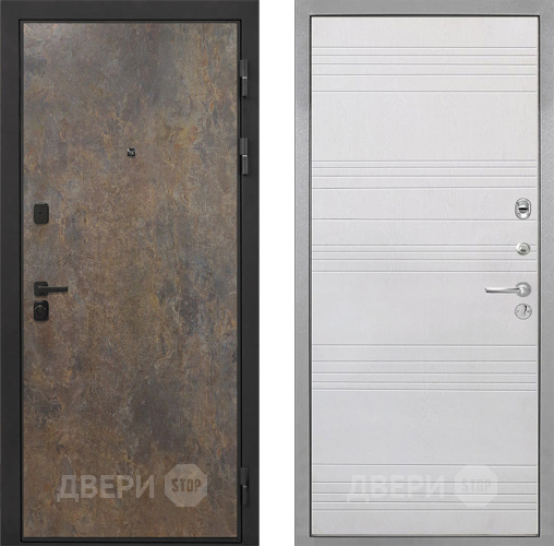 Дверь Интекрон (INTECRON) Профит Black Гранж ФЛ-316 Белый ясень в Черноголовке