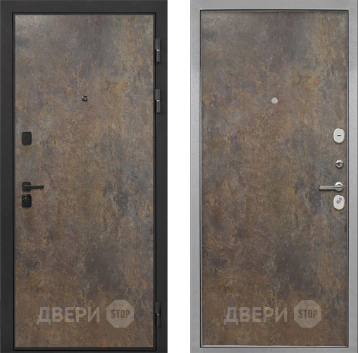 Входная металлическая Дверь Интекрон (INTECRON) Профит Black Гранж Гладкая Гранж в Черноголовке