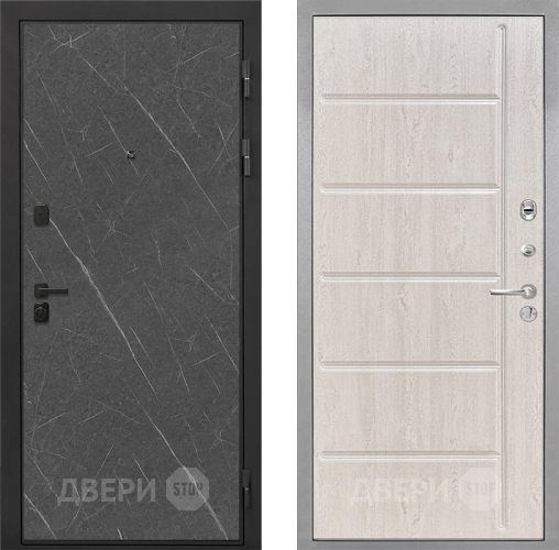 Входная металлическая Дверь Интекрон (INTECRON) Профит Black Гранит Лава Оникс ФЛ-102 Сосна белая в Черноголовке