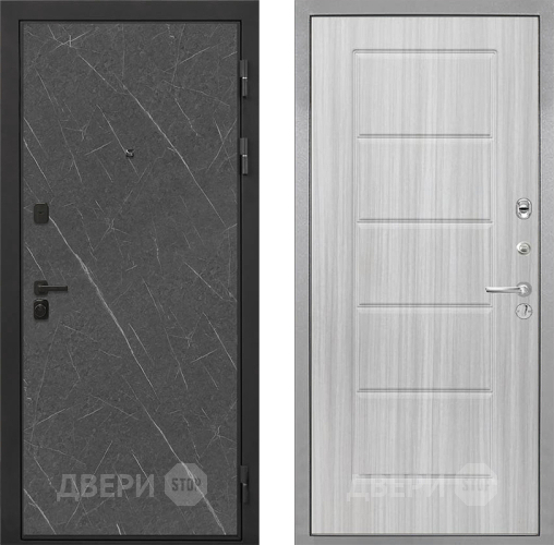 Входная металлическая Дверь Интекрон (INTECRON) Профит Black Гранит Лава Оникс ФЛ-39 Сандал белый в Черноголовке