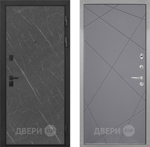 Входная металлическая Дверь Интекрон (INTECRON) Профит Black Гранит Лава Оникс Лучи-М Графит софт в Черноголовке