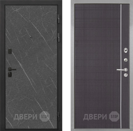 Входная металлическая Дверь Интекрон (INTECRON) Профит Black Гранит Лава Оникс В-07 с молдингом Венге в Черноголовке