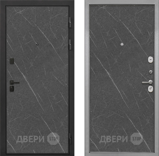 Входная металлическая Дверь Интекрон (INTECRON) Профит Black Гранит Лава Оникс Гладкая Гранит лава оникс в Черноголовке