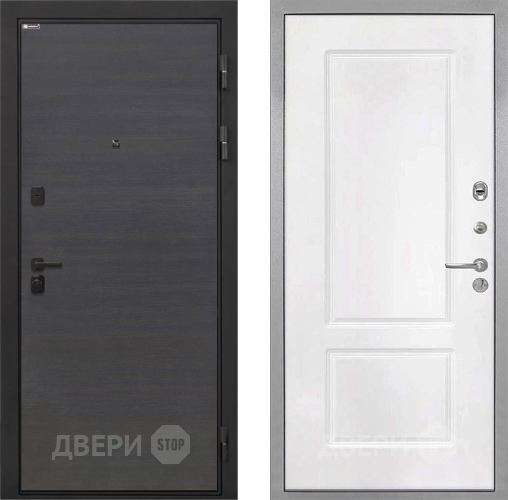 Входная металлическая Дверь Интекрон (INTECRON) Профит Black Эковенге КВ-2 Белый матовый в Черноголовке