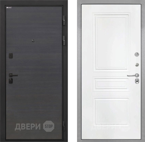 Входная металлическая Дверь Интекрон (INTECRON) Профит Black Эковенге ФЛ-243 Белый матовый в Черноголовке