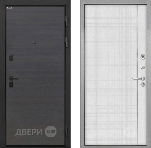 Входная металлическая Дверь Интекрон (INTECRON) Профит Black Эковенге В-07 с молдингом Лофт белый в Черноголовке