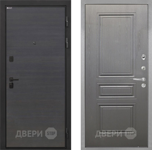 Входная металлическая Дверь Интекрон (INTECRON) Профит Black Эковенге ФЛ-243 Графит вуд дуб в Черноголовке