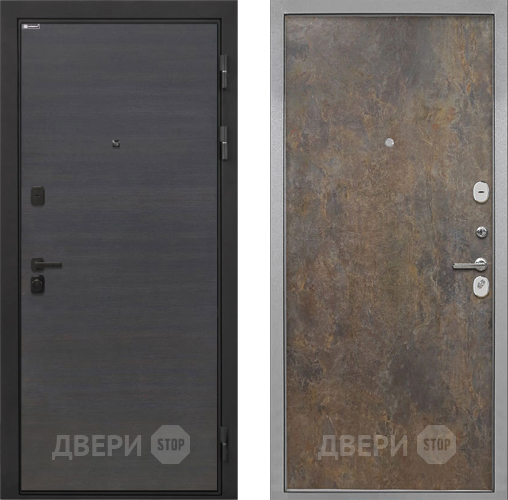 Входная металлическая Дверь Интекрон (INTECRON) Профит Black Эковенге Гладкая Гранж в Черноголовке