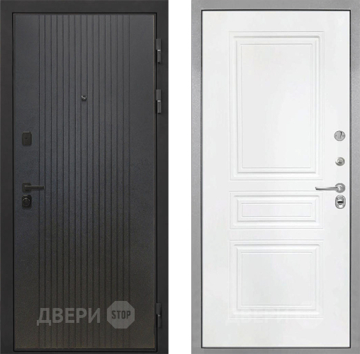 Входная металлическая Дверь Интекрон (INTECRON) Профит Black ФЛ-295 ФЛ-243 Белый матовый в Черноголовке