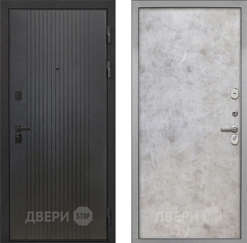 Входная металлическая Дверь Интекрон (INTECRON) Профит Black ФЛ-295 Гладкая Мрамор светлый в Черноголовке
