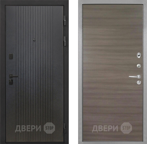 Входная металлическая Дверь Интекрон (INTECRON) Профит Black ФЛ-295 Гладкая Дуб тоскано поперечный в Черноголовке