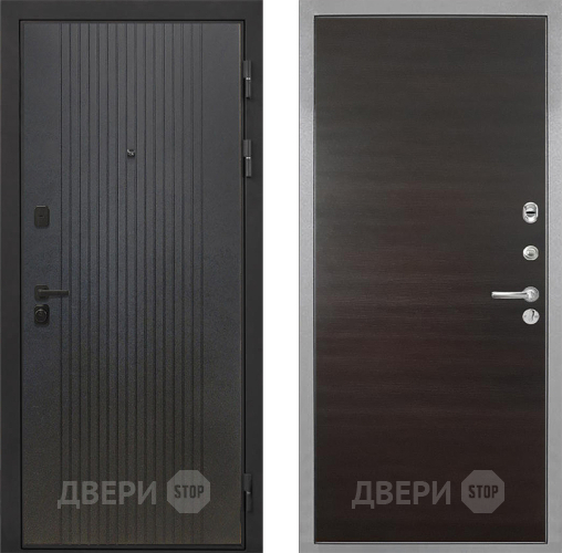 Входная металлическая Дверь Интекрон (INTECRON) Профит Black ФЛ-295 Гладкая Эковенге поперечный в Черноголовке