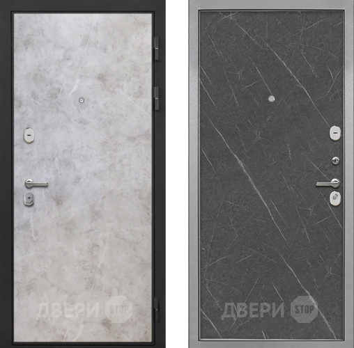 Входная металлическая Дверь Интекрон (INTECRON) Гектор Мрамор Светлый Гладкая Гранит лава оникс в Черноголовке