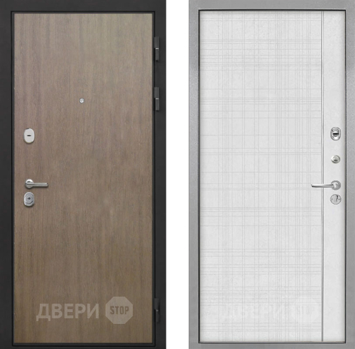 Входная металлическая Дверь Интекрон (INTECRON) Гектор Венге Коричневый В-07 с молдингом Лофт белый в Черноголовке