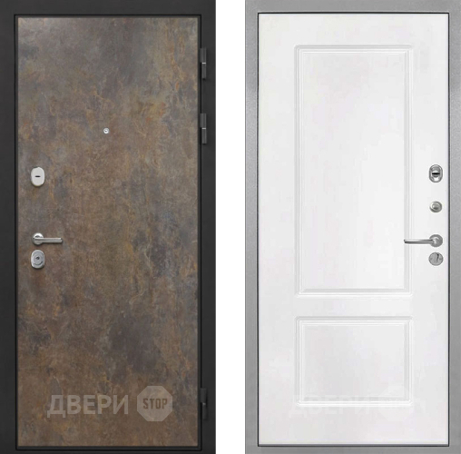 Входная металлическая Дверь Интекрон (INTECRON) Гектор Гранж КВ-2 Белый матовый в Черноголовке