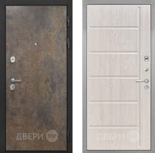 Входная металлическая Дверь Интекрон (INTECRON) Гектор Гранж ФЛ-102 Сосна белая в Черноголовке