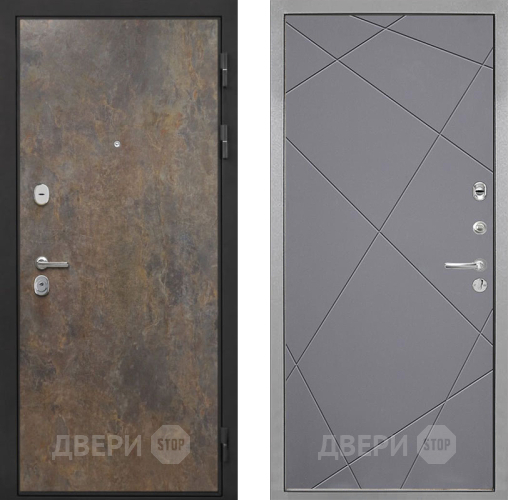 Входная металлическая Дверь Интекрон (INTECRON) Гектор Гранж Лучи-М Графит софт в Черноголовке