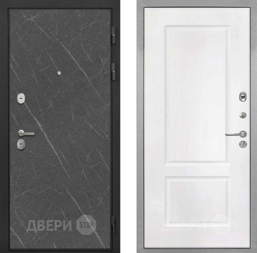Дверь Интекрон (INTECRON) Гектор Гранит Лава Оникс КВ-2 Белый матовый в Черноголовке