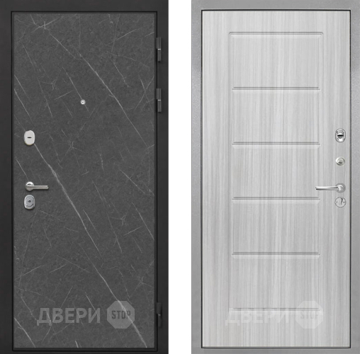 Входная металлическая Дверь Интекрон (INTECRON) Гектор Гранит Лава Оникс ФЛ-39 Сандал белый в Черноголовке