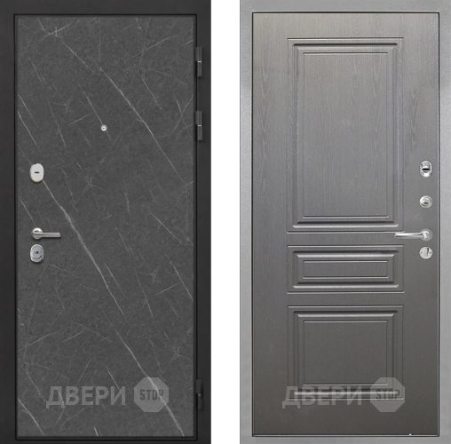 Входная металлическая Дверь Интекрон (INTECRON) Гектор Гранит Лава Оникс ФЛ-243 Графит вуд дуб в Черноголовке